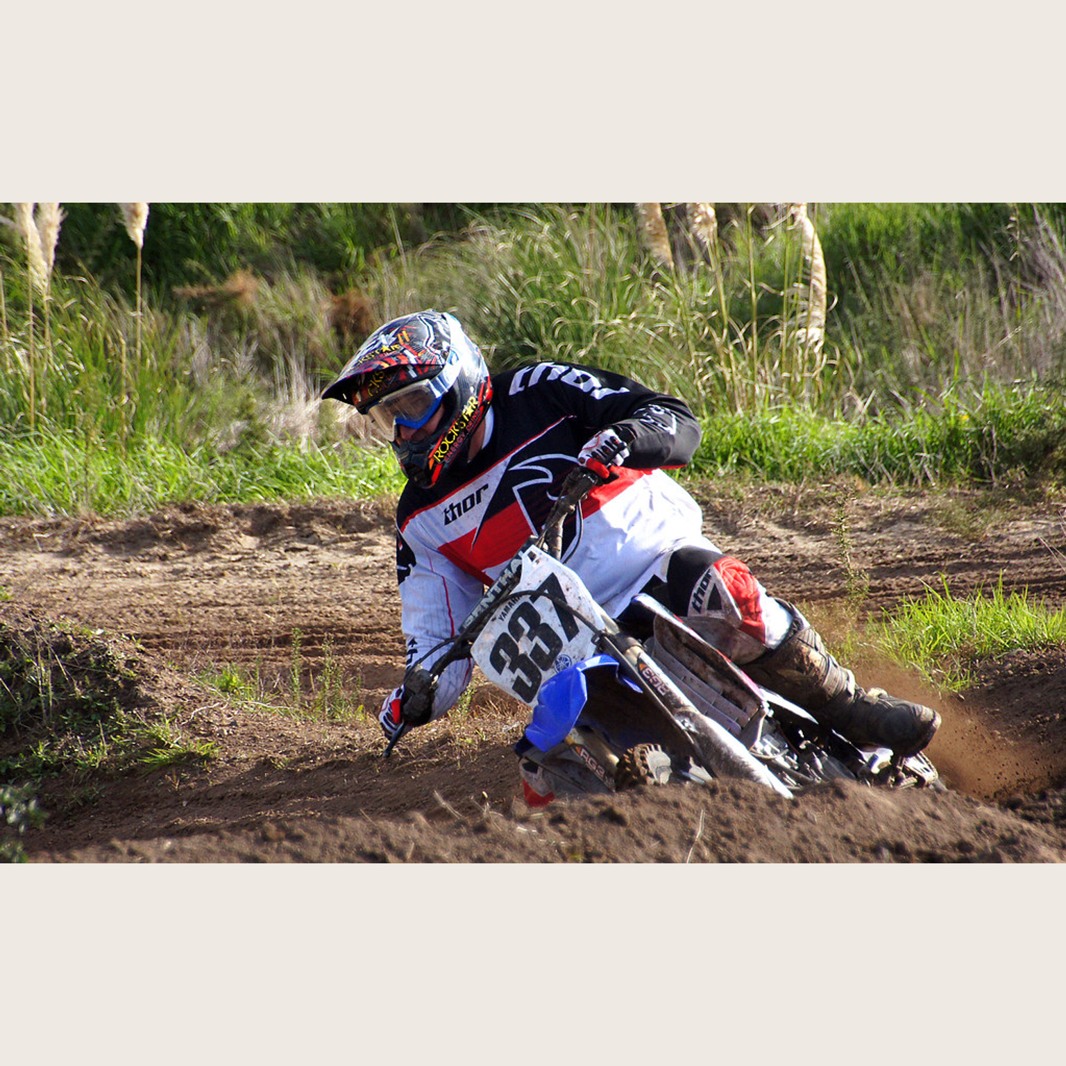Motocross rider source image before AI transformation