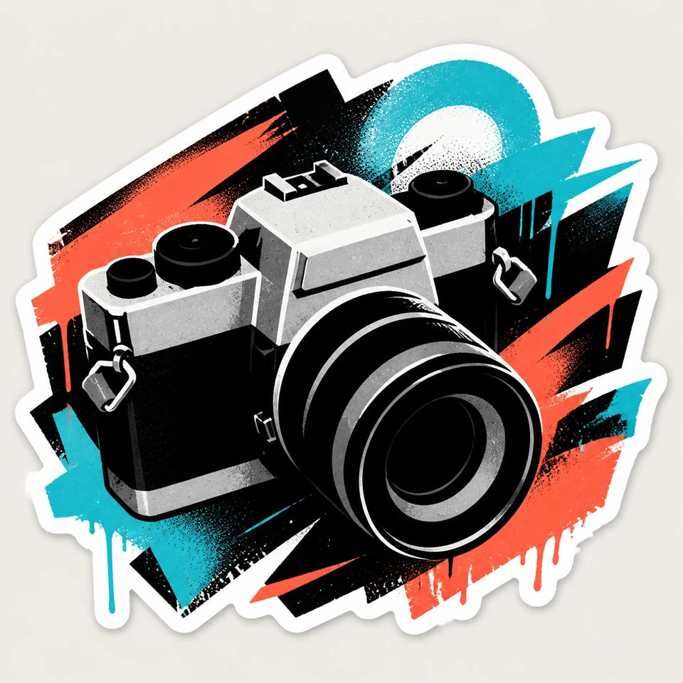 Street Graffiti result generated from the adjacent film camera source photo