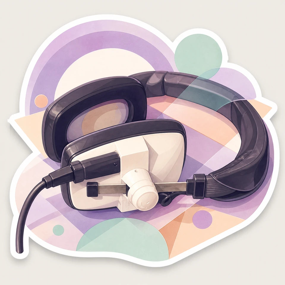 Soft Pastel Geometric result generated from the adjacent headphones source image