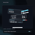 Custom Rider Name Decal
