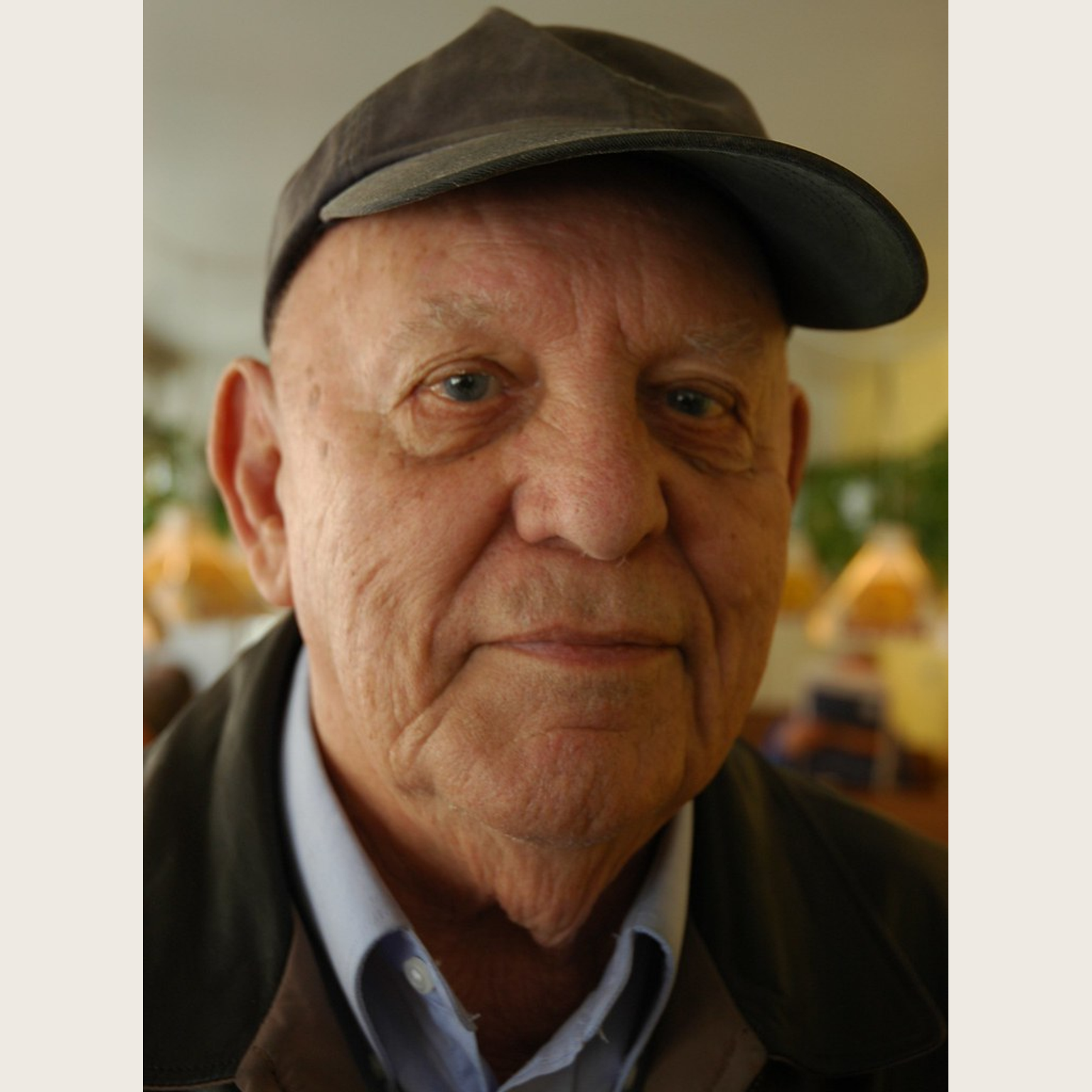 Older man portrait source image before AI transformation