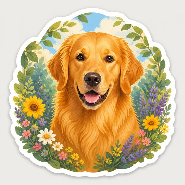 Whimsical Storybook AI sticker style example